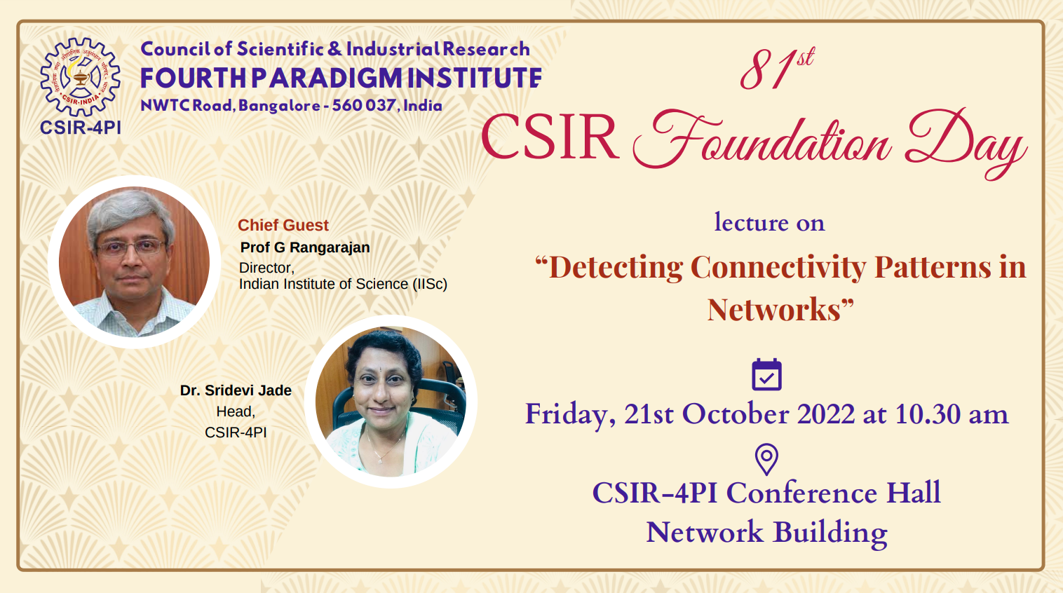 Celebration of CSIR foundation day at CSIR-4PI