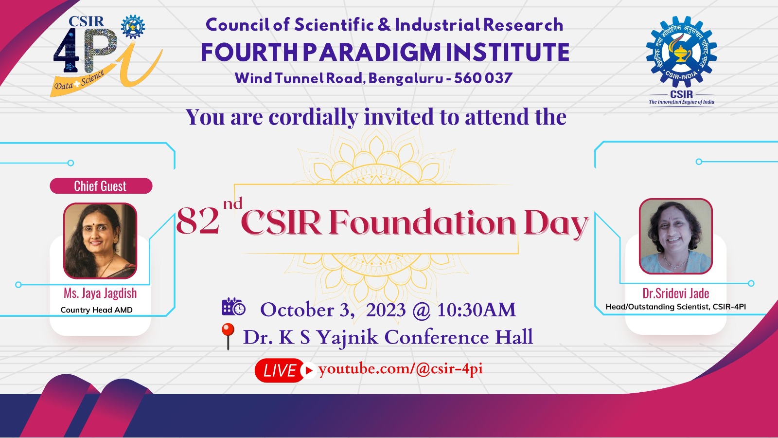 CSIR-Foundation day celebration at CSIR-4PI