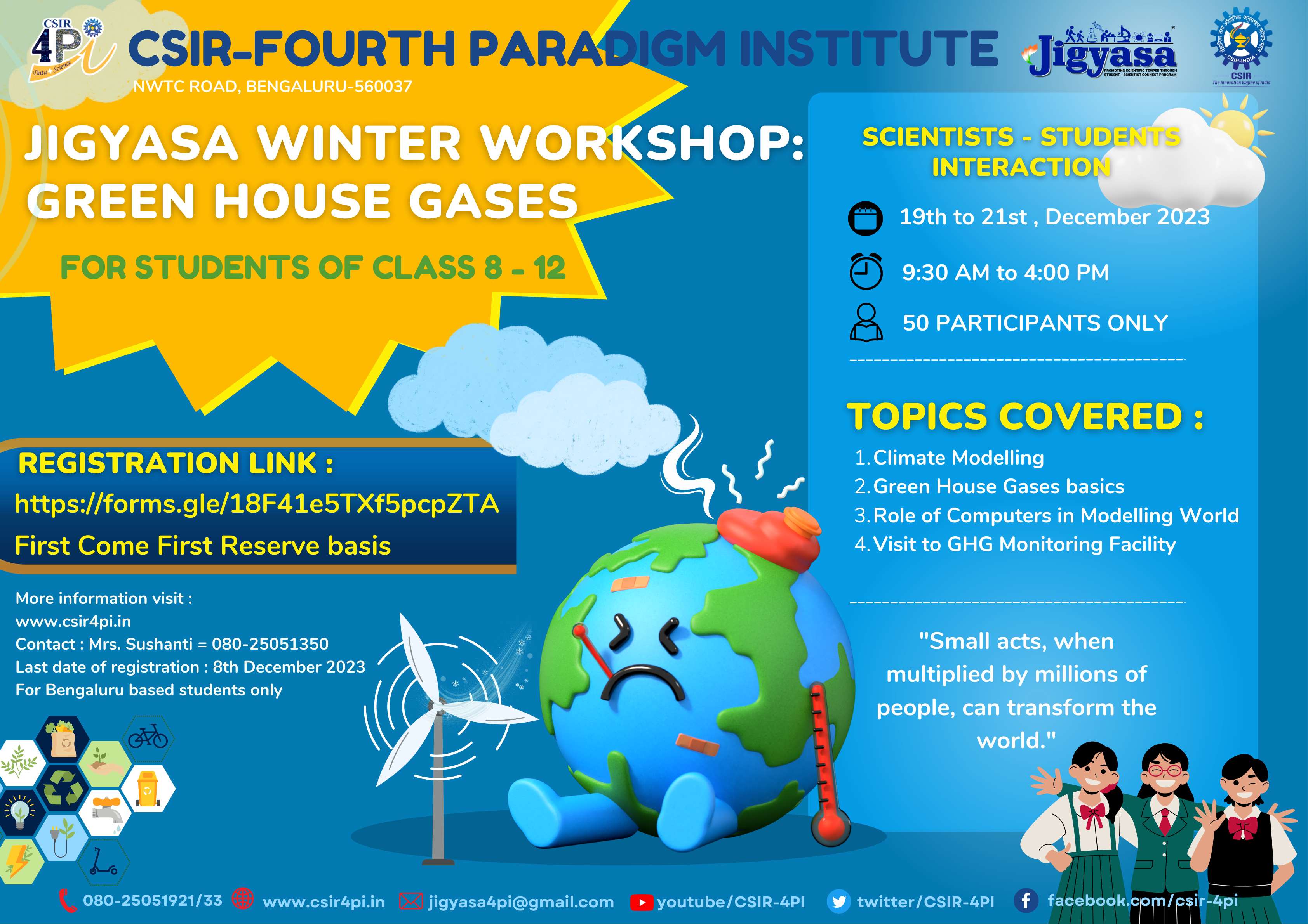 Jigyasa Winter Workshop: Green House Gases