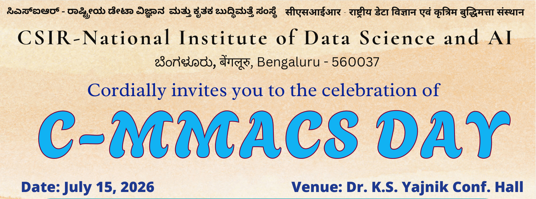 CSIR-NIDSA is celebrating C-MMACS Day